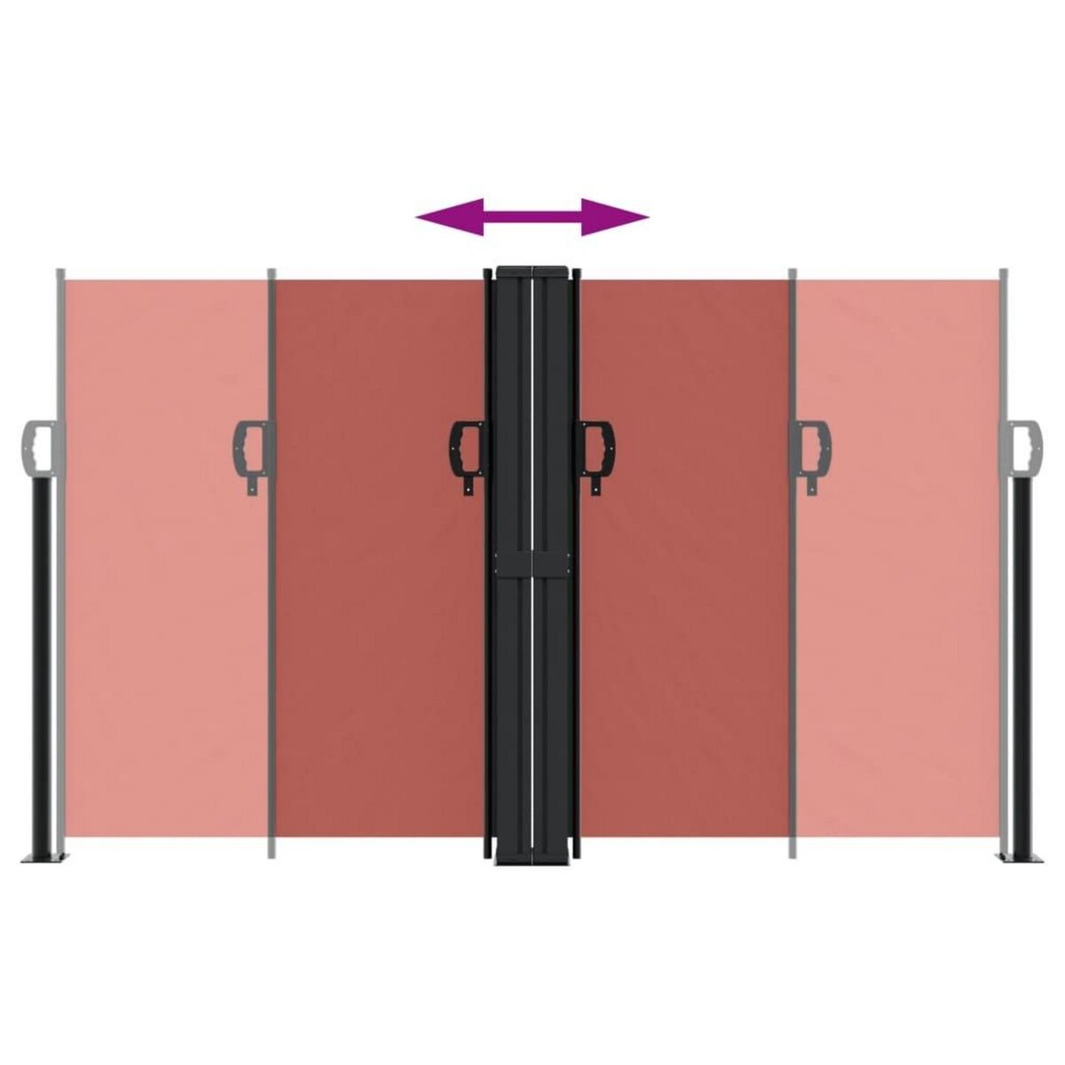 VIDAXL Auvent lateral retractable terre cuite 140x1000 cm