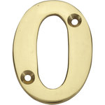 CENTRALE BRICO Chiffre 0 en laiton poli H.5.1 x l.3.5 cm