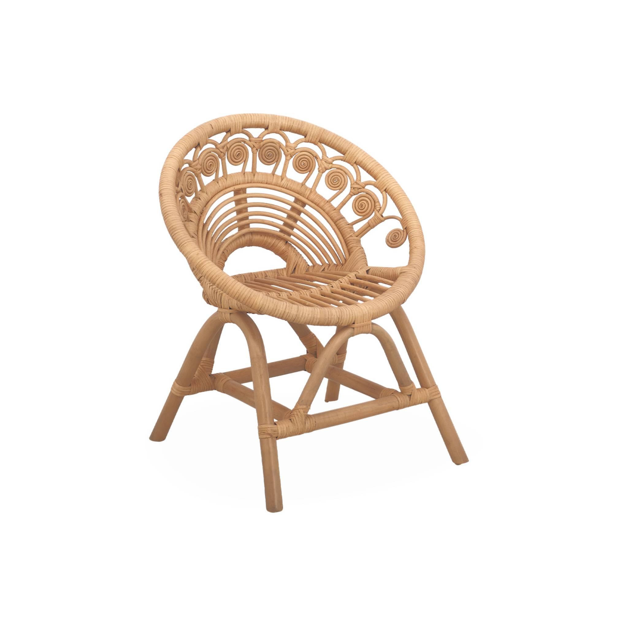 Voir la diapositive 1 : SWEEEK Chaise enfant en rotin Alice