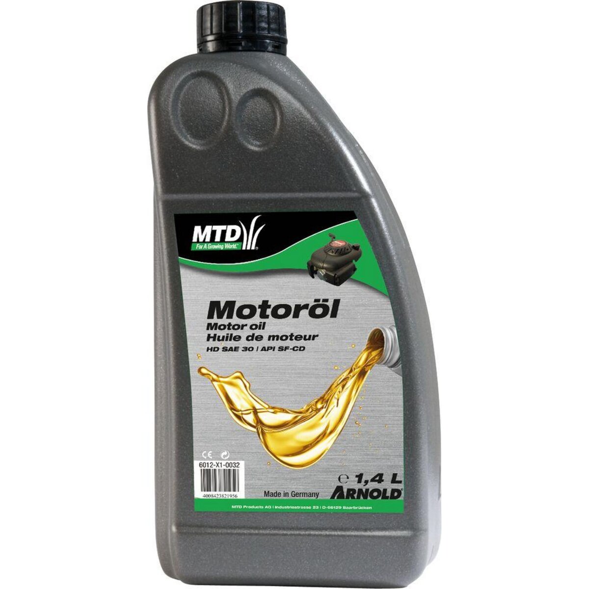 ARNOLD Huile moteur monograde SAE 30 HD pour les moteurs 4 temps des petites machines - 1,4 l