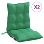 Voir la diapositive 2 : VIDAXL Coussins de chaise a dossier bas lot de 2 vert tissu oxford