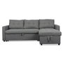 Voir la diapositive 1 : Paris Prix Canapé d'Angle Convertible Tissu  Corto  221cm Gris