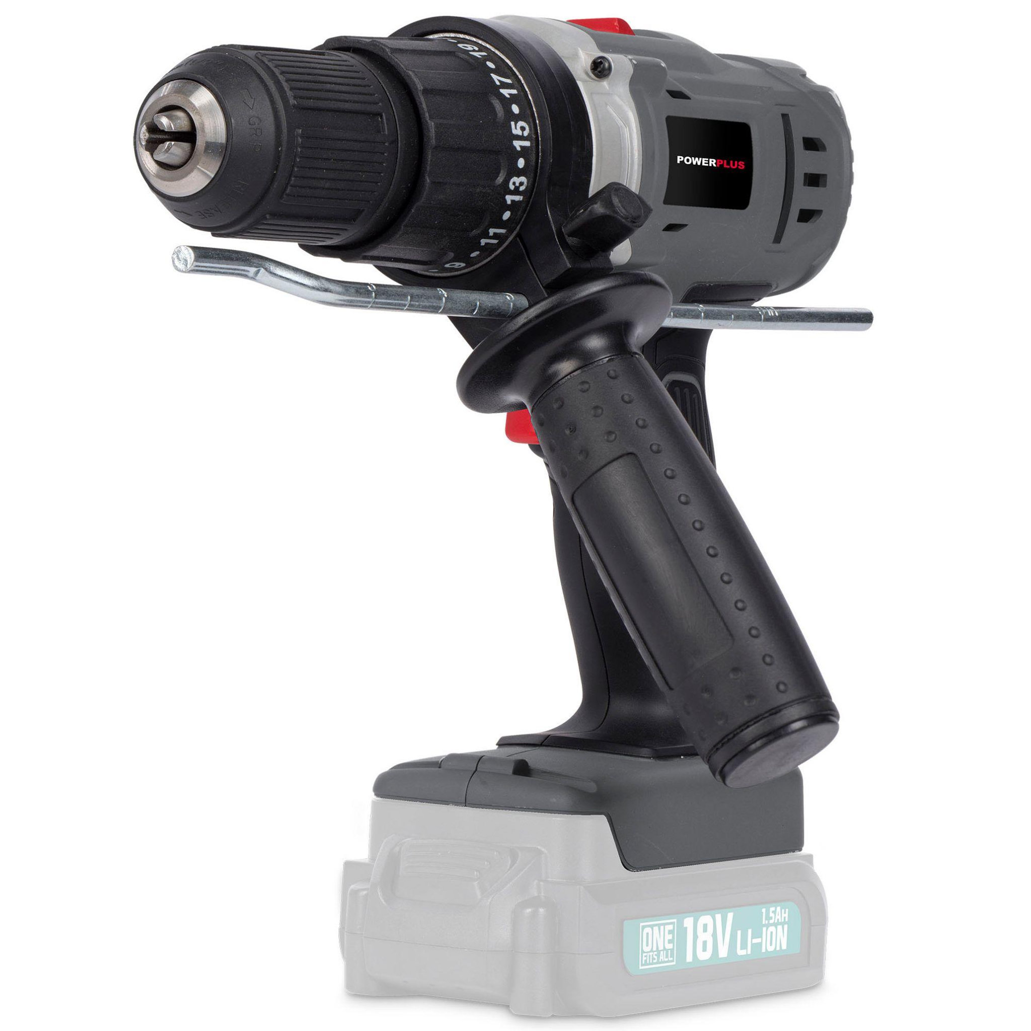 Voir la diapositive 4 : POWERPLUS Perceuse à percussion 18v  sans batterie