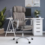 Voir la diapositive 1 : VIDAXL Fauteuil de massage inclinable de bureau Taupe Tissu