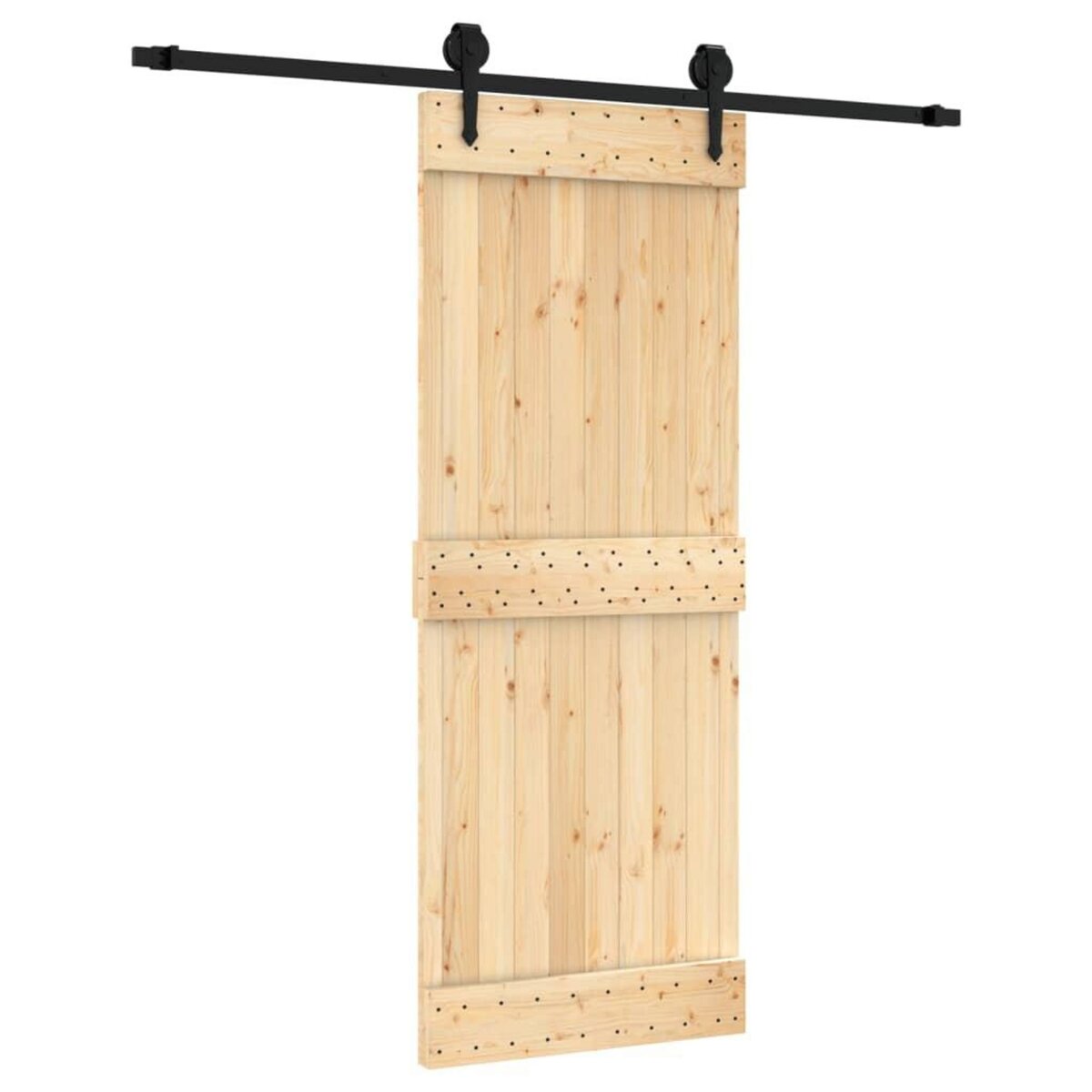 VIDAXL Porte coulissante et kit de quincaillerie 80x210 cm pin massif