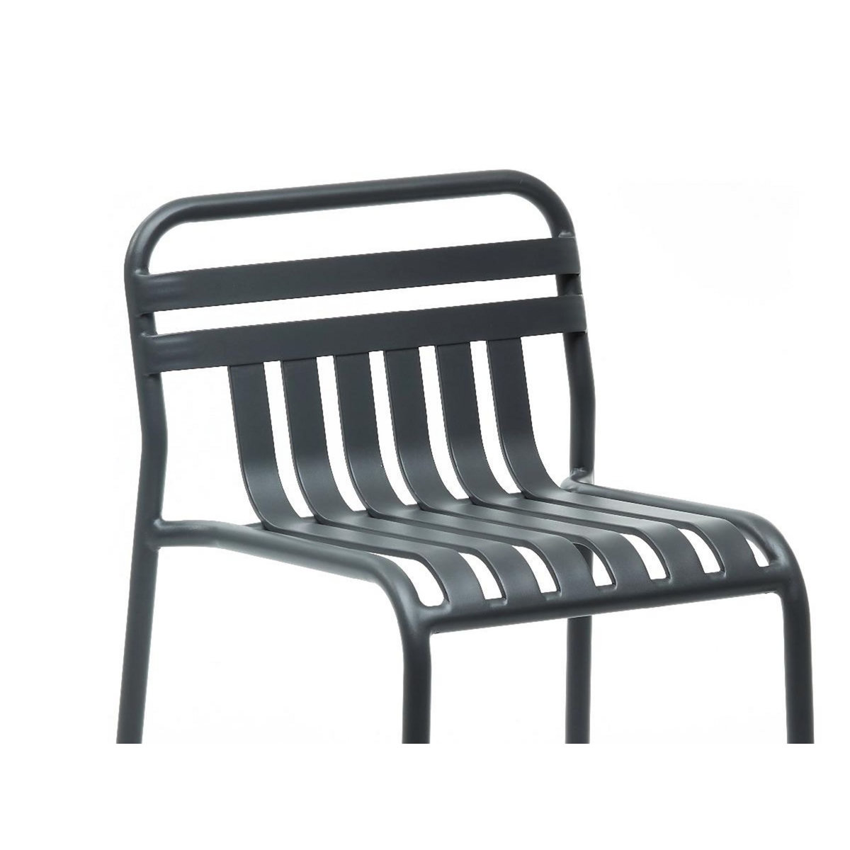 Jardiline Tabouret de jardin haut Miami avec dossier empilable - Jardiline