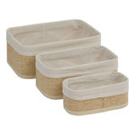 FIVE Lot de 3 Paniers en Bambou  Stemy  31cm Beige