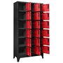 Voir la diapositive 3 : VIDAXL Armoire a casiers Anthracite et rouge 90x40x180 cm Acier
