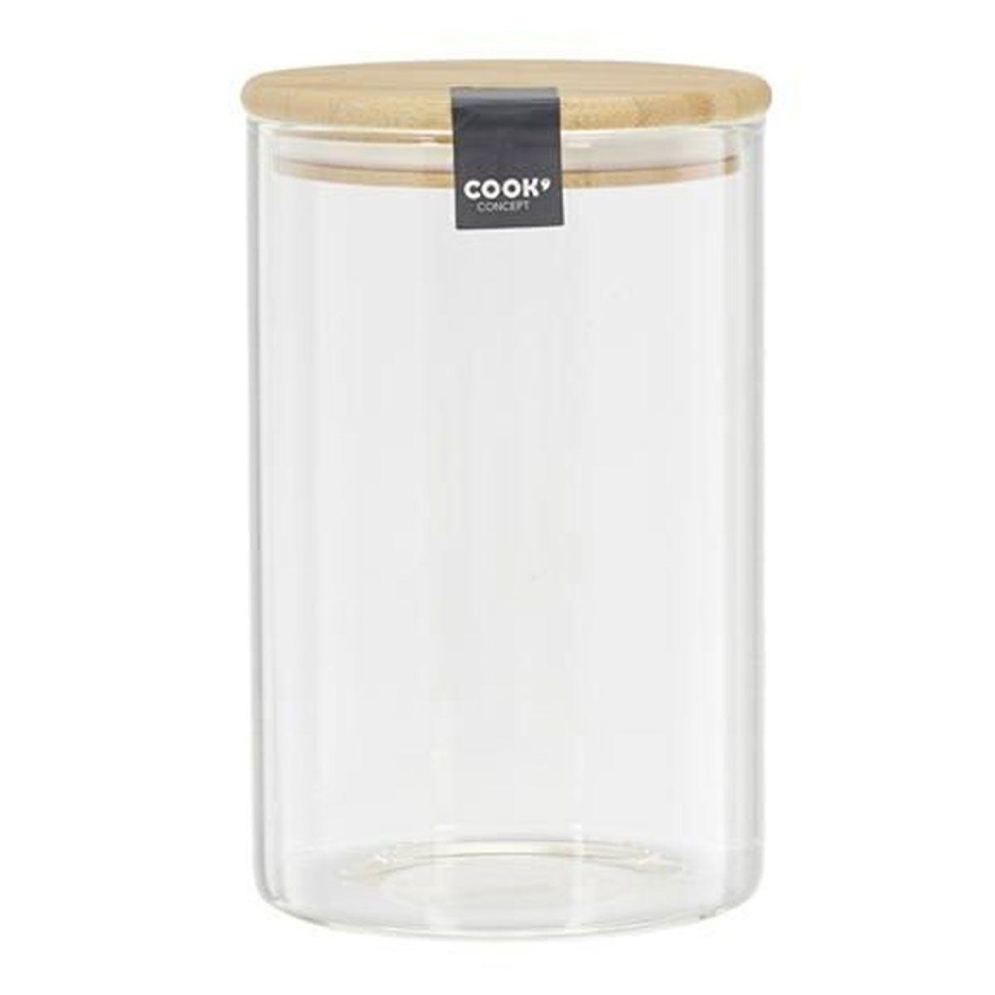 COOK CONCEPT Bocal en verre  bambou  1l transparent