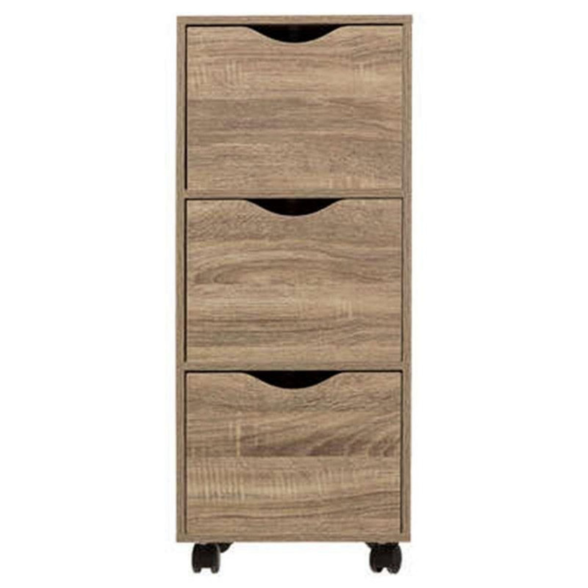  Tour de Rangement  3 Tiroirs  80cm Naturel