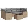 Voir la diapositive 2 : VIDAXL Salon de jardin avec coussins 7 pcs beige resine tressee