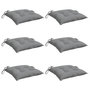 Voir la diapositive 3 : VIDAXL Coussins de chaise lot de 6 gris 50x50x7 cm tissu oxford