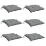 Voir la diapositive 3 : VIDAXL Coussins de chaise lot de 6 gris 50x50x7 cm tissu oxford
