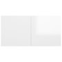 Voir la diapositive 4 : VIDAXL Meuble TV suspendu Blanc brillant 60x30x30 cm