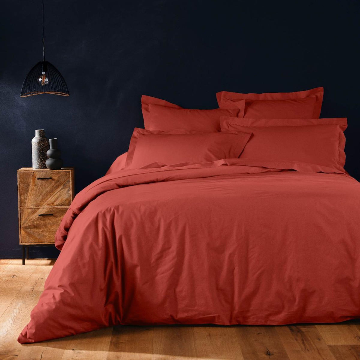 Paris Prix Housse de Couette  Lina  240x220cm Terracotta