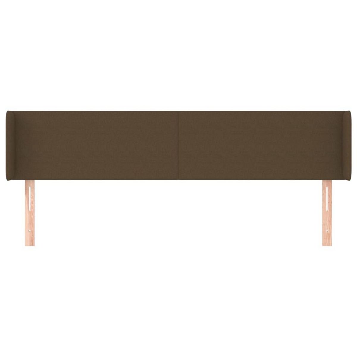 VIDAXL Tete de lit avec oreilles Marron Fonce 163x16x78/88 cm Tissu