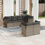 Voir la diapositive 1 : VIDAXL Salon de jardin avec coussins 7 pcs gris resine tressee