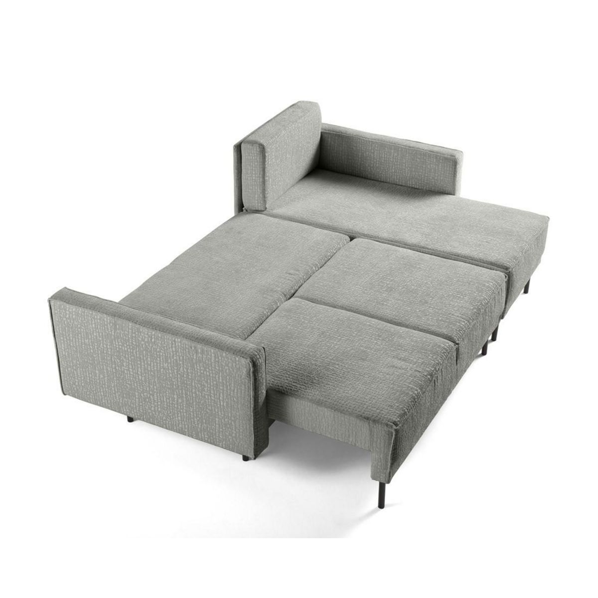 LISA DESIGN Charlie - canapé d'angle réversible 4 places - convertible avec coffre - en tissu velours relief