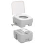 Voir la diapositive 4 : VIDAXL Toilette de camping portable gris et blanc 20+10 L PEHD