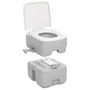 Voir la diapositive 4 : VIDAXL Toilette de camping portable gris et blanc 20+10 L PEHD
