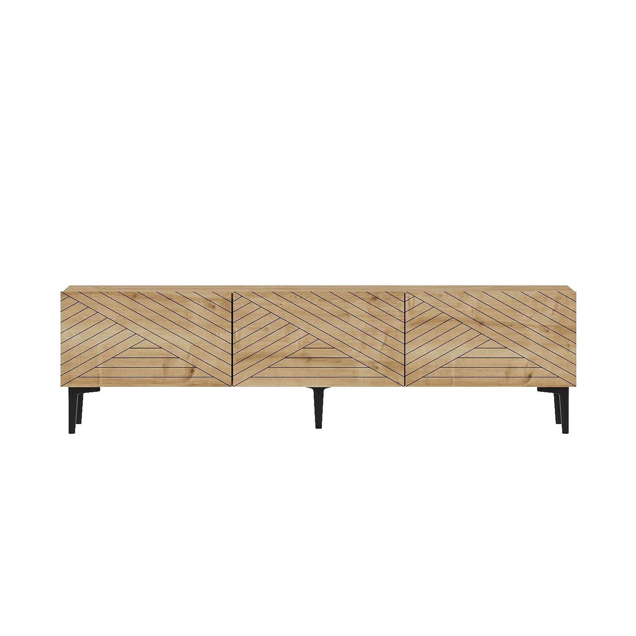 Habitat et Jardin Meuble tv en bois  felix  160 x 31,4 x 44,1 cm - chêne saphir