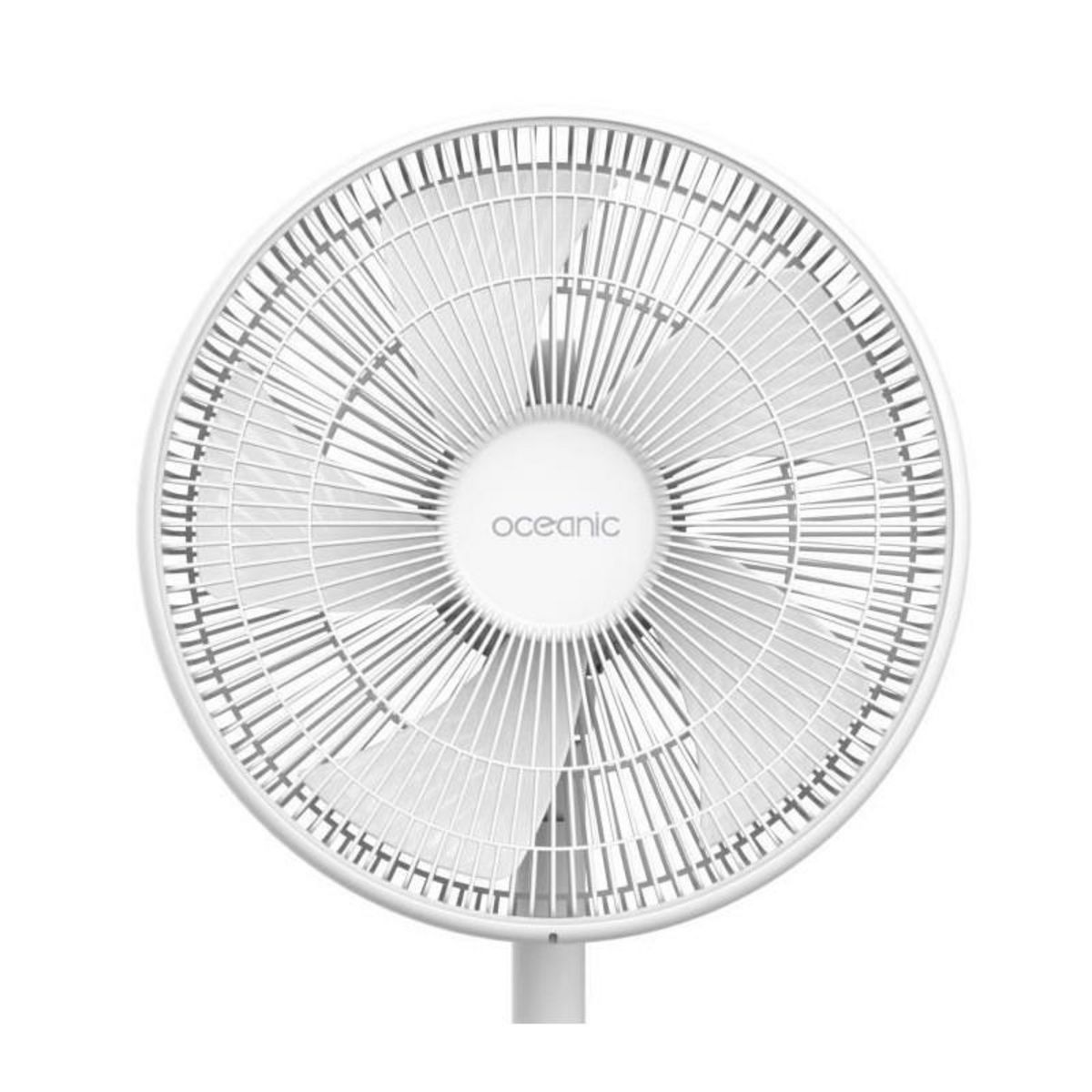 OCEANIC OCEANIC Ventilateur de pied - 50 W - Ø 40 cm - 3 vitesses - Oscillant - Inclinable - Blanc