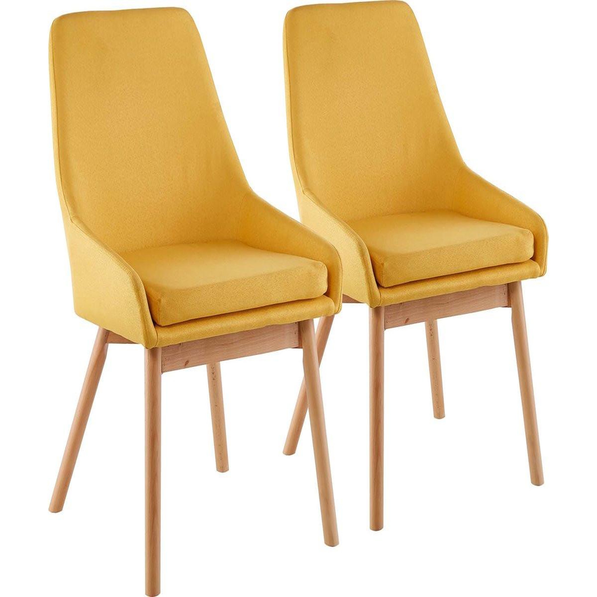 Voir la diapositive 1 : Habitat et Jardin Lot de 2 chaises  Tamiko  - Jaune