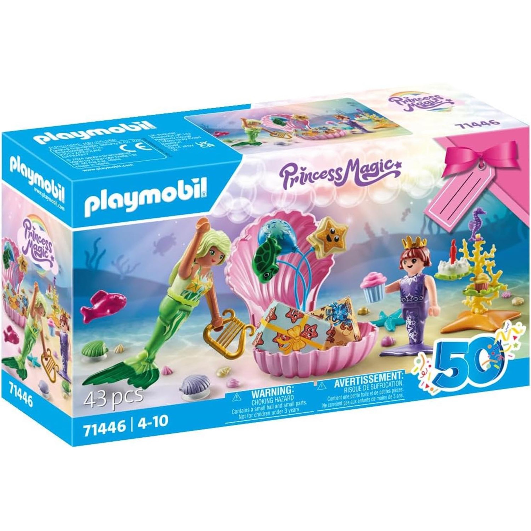 Voir la diapositive 1 : PLAYMOBIL Sirènes et décorations de fête - Princess Magic