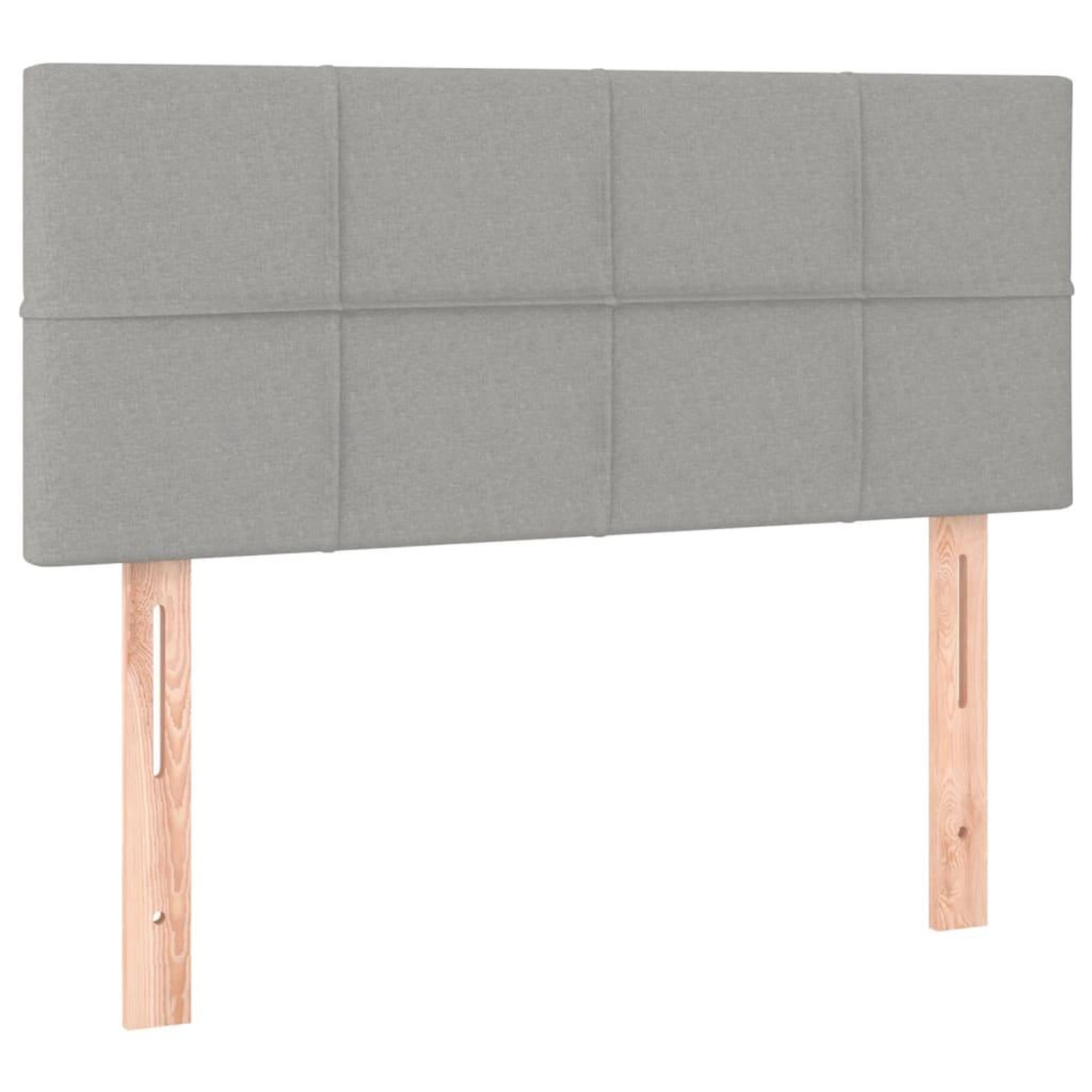 Voir la diapositive 4 : VIDAXL Tete de lit a LED Gris clair 100x5x78/88 cm Tissu