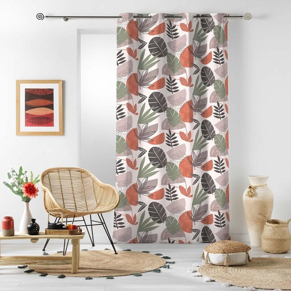 Douceur d'Intérieur Rideau à œillets 140x240 Bianca coton