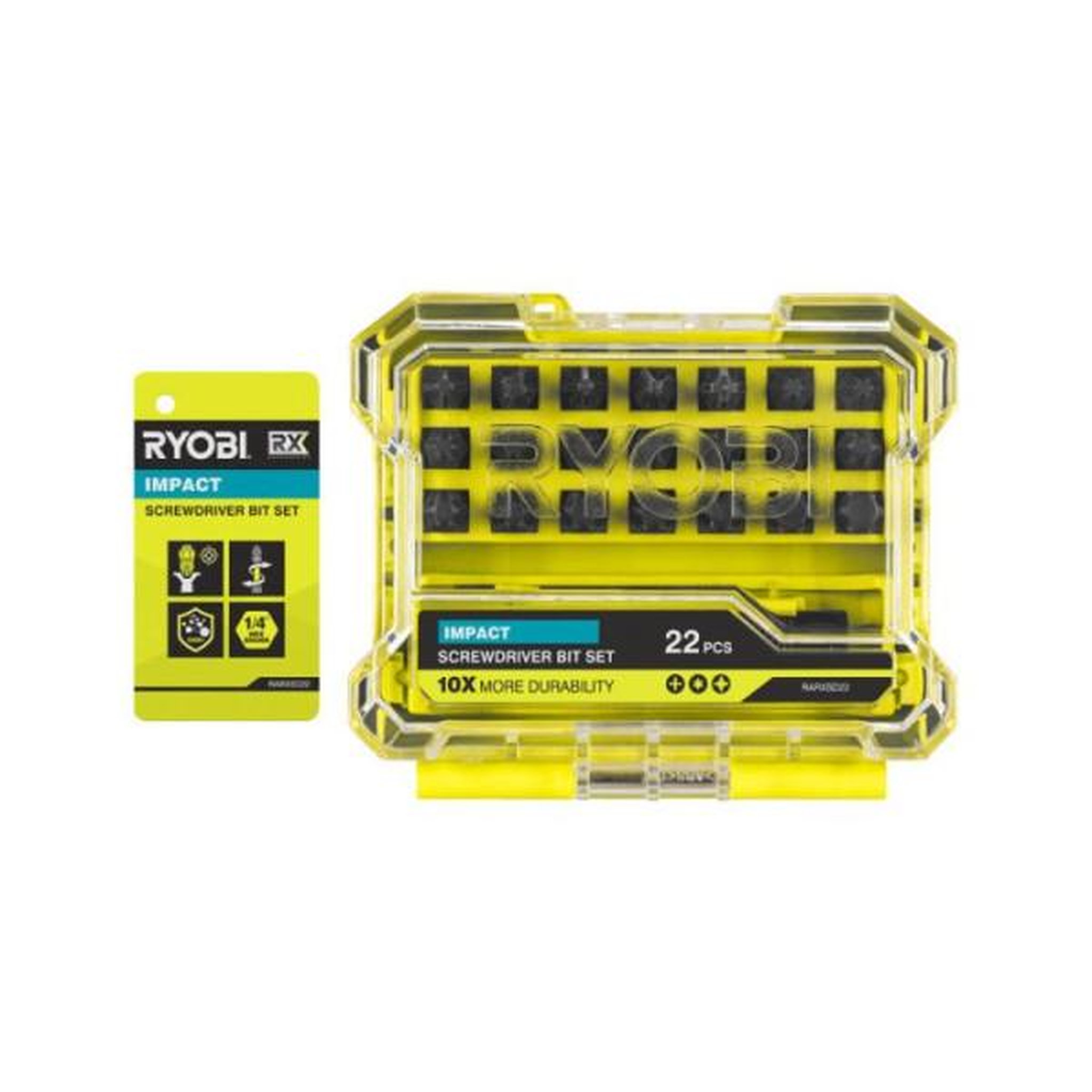 Ryobi Coffret impact RX - RYOBI - RARXSD22 - 22 accessoires - Embouts renforcés