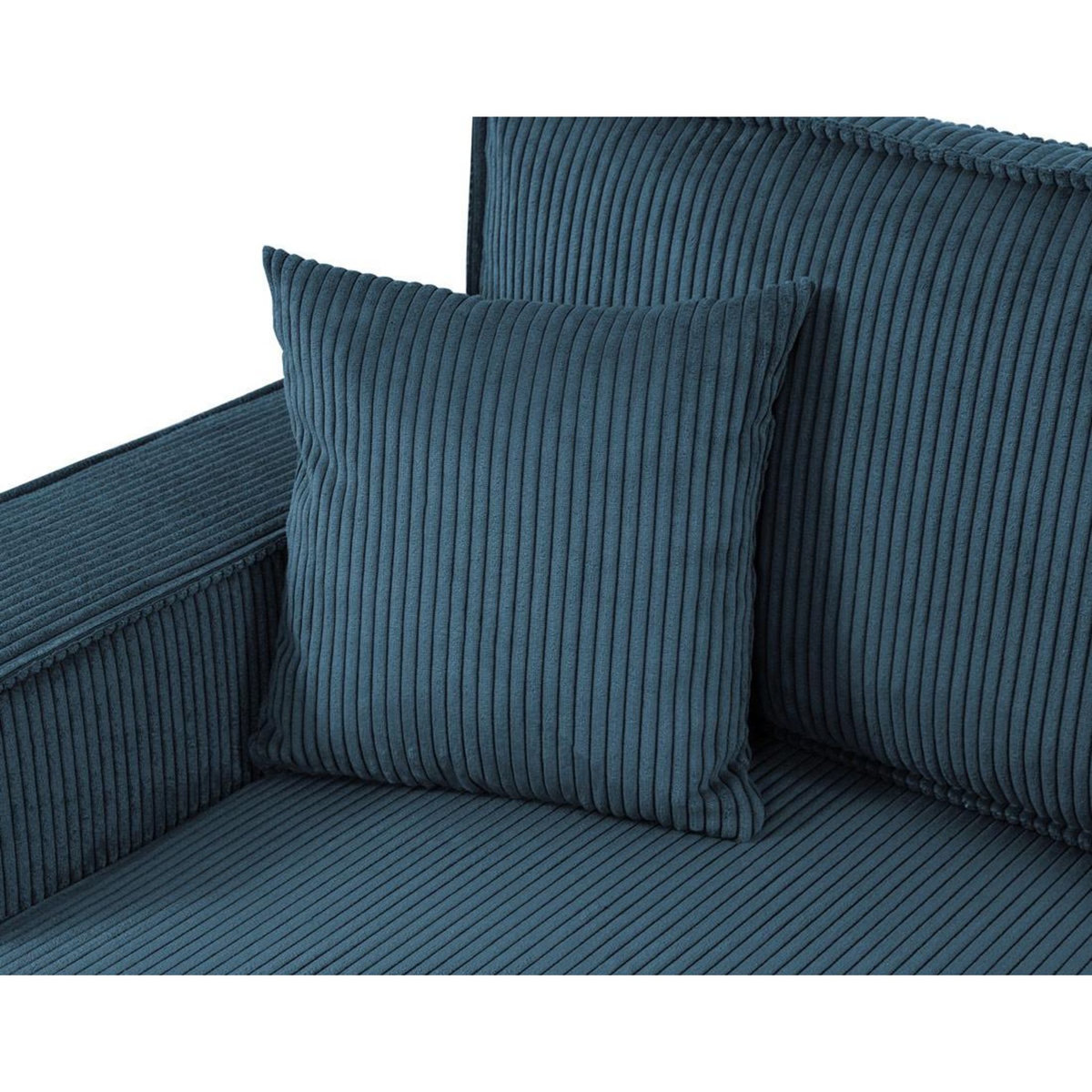 BEST MOBILIER Cezanne - canapé panoramique en u - 7 places - convertible avec coffre - en velours côtelé