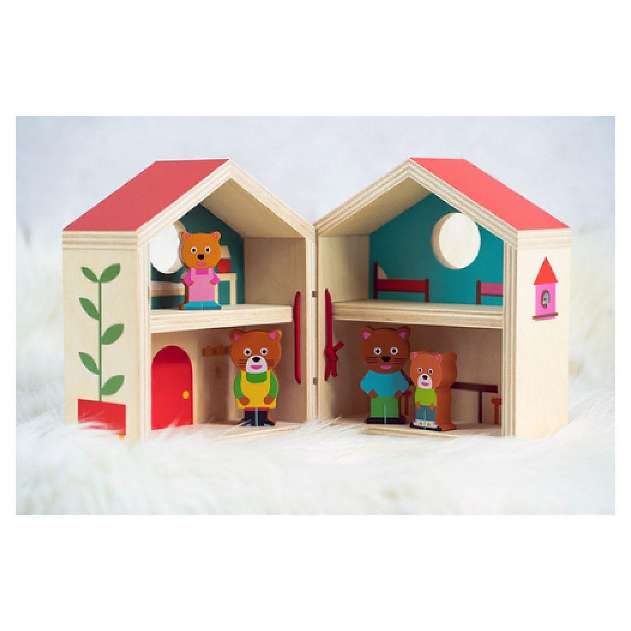 Voir la diapositive 2 : Djeco Maison de poupee en bois