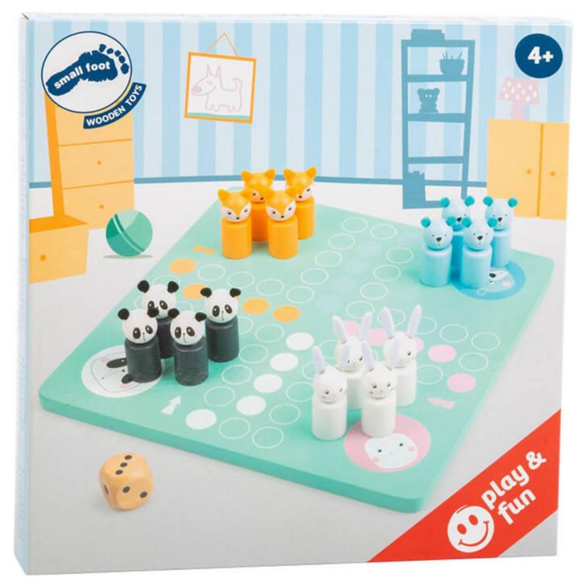 SMALL FOOT Small Foot - Ludo Game Animals Wood 11462