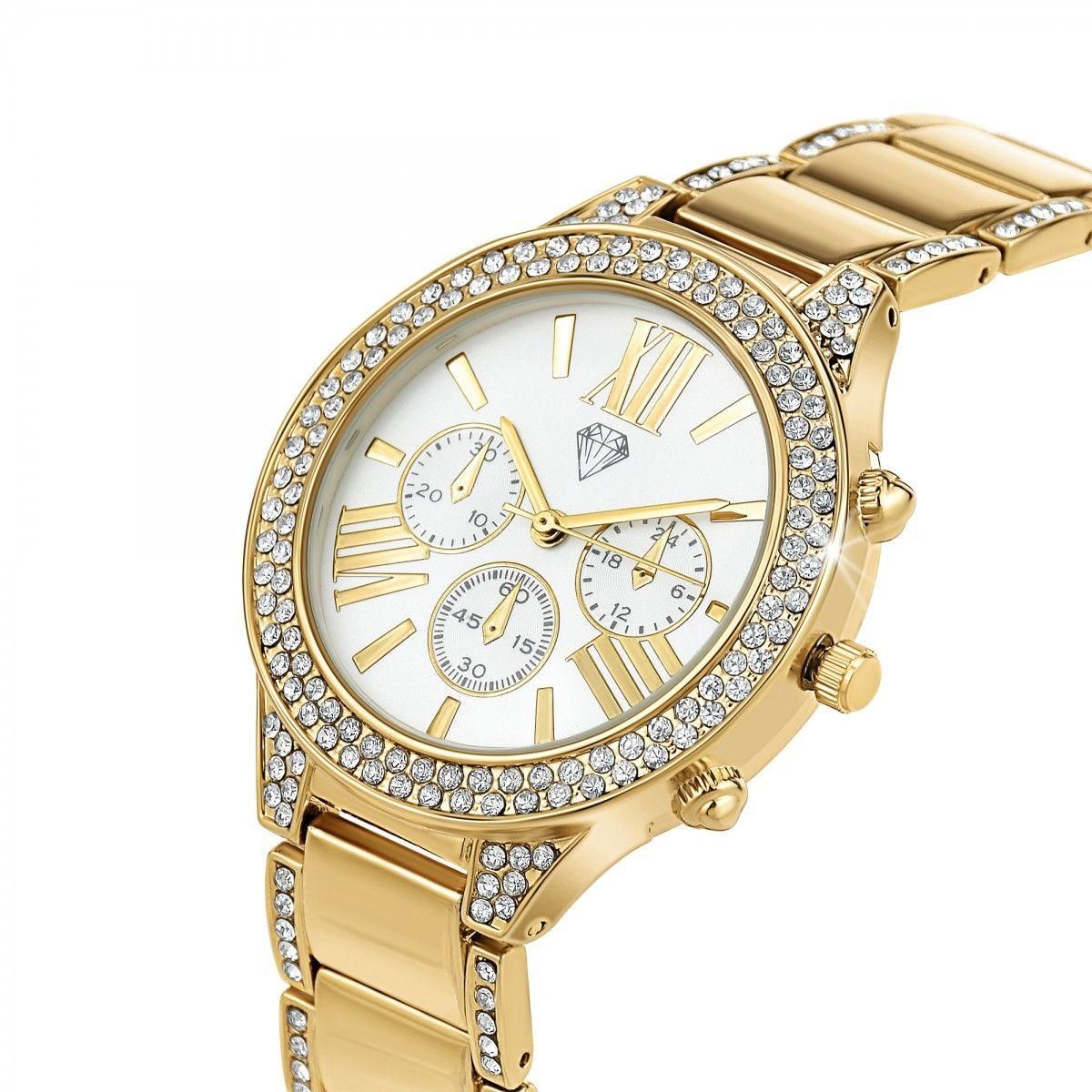 SC CRYSTAL Montre Angelina élégante ornée de Cristaux scintillants par SC Crystal