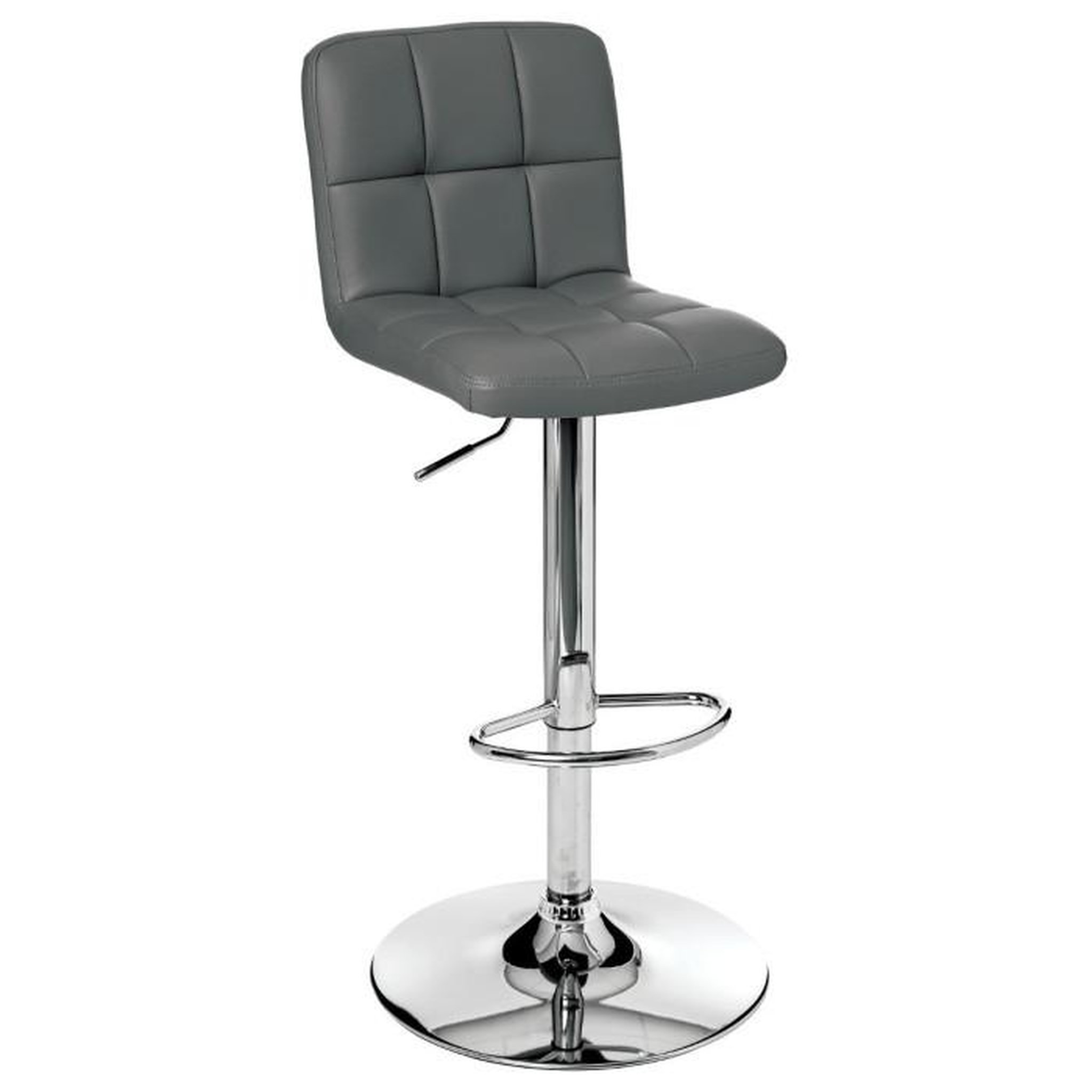 Voir la diapositive 3 : ATMOSPHERA Lot de 2 Tabourets de Bar  Delek  89cm Gris