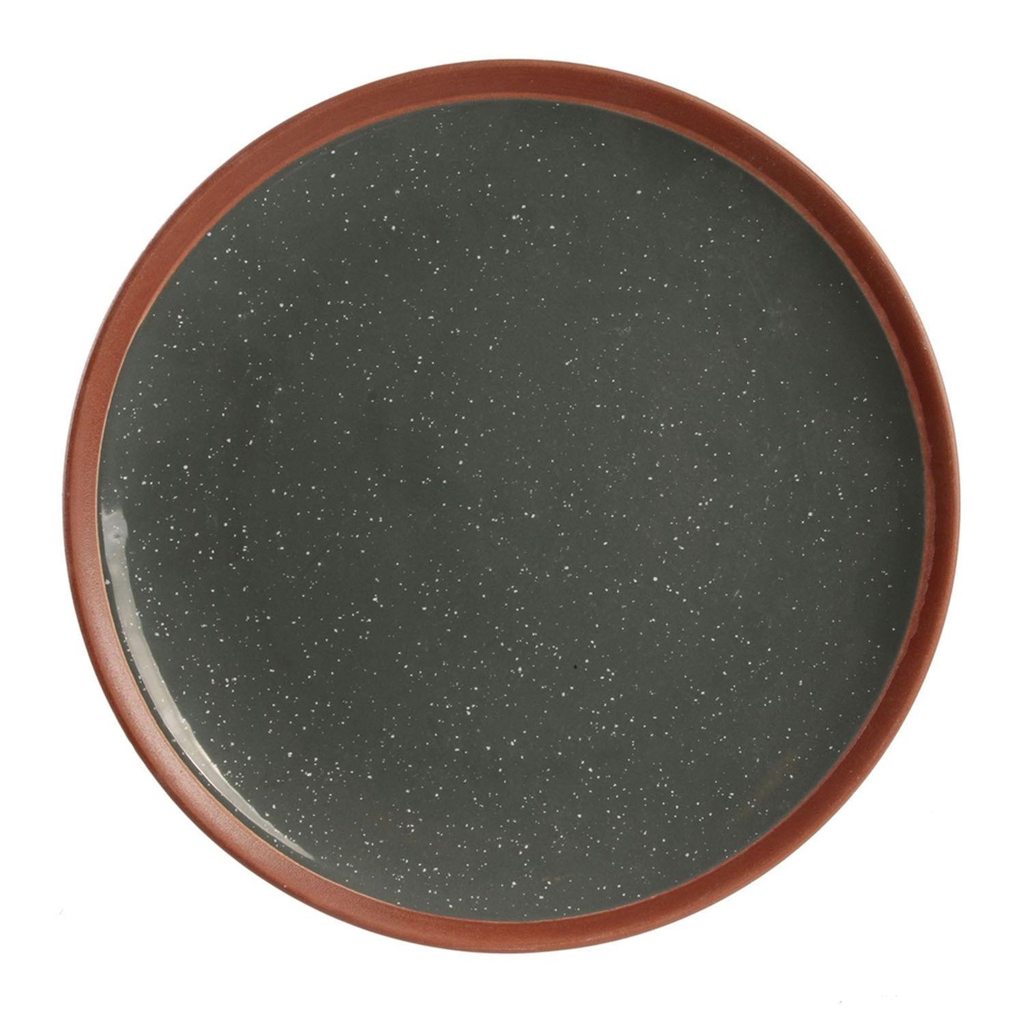 The Home Deco Factory Assiette plate Little Market - Diam. 20,5 cm - Gris