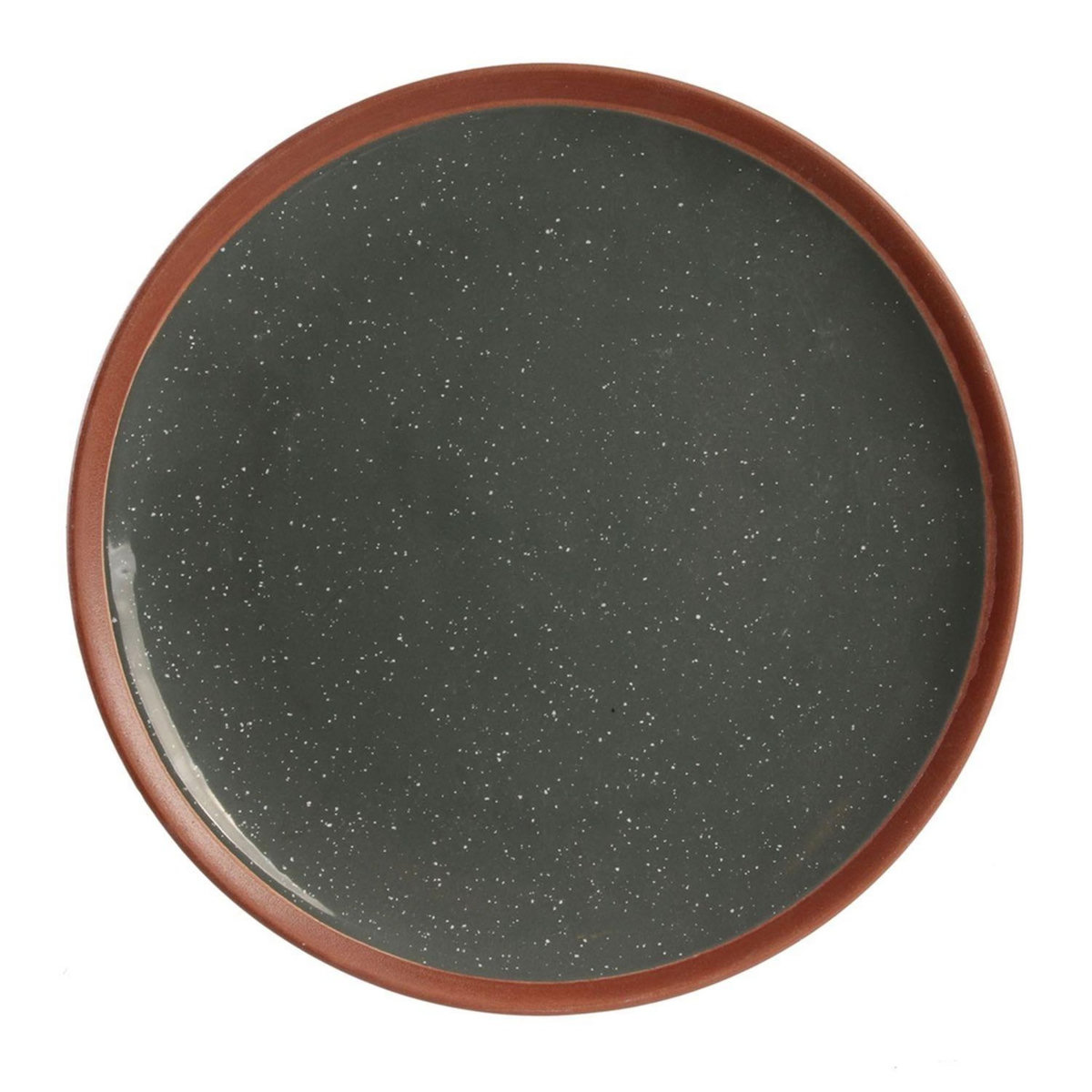 The Home Deco Factory Assiette plate Little Market - Diam. 20,5 cm - Gris