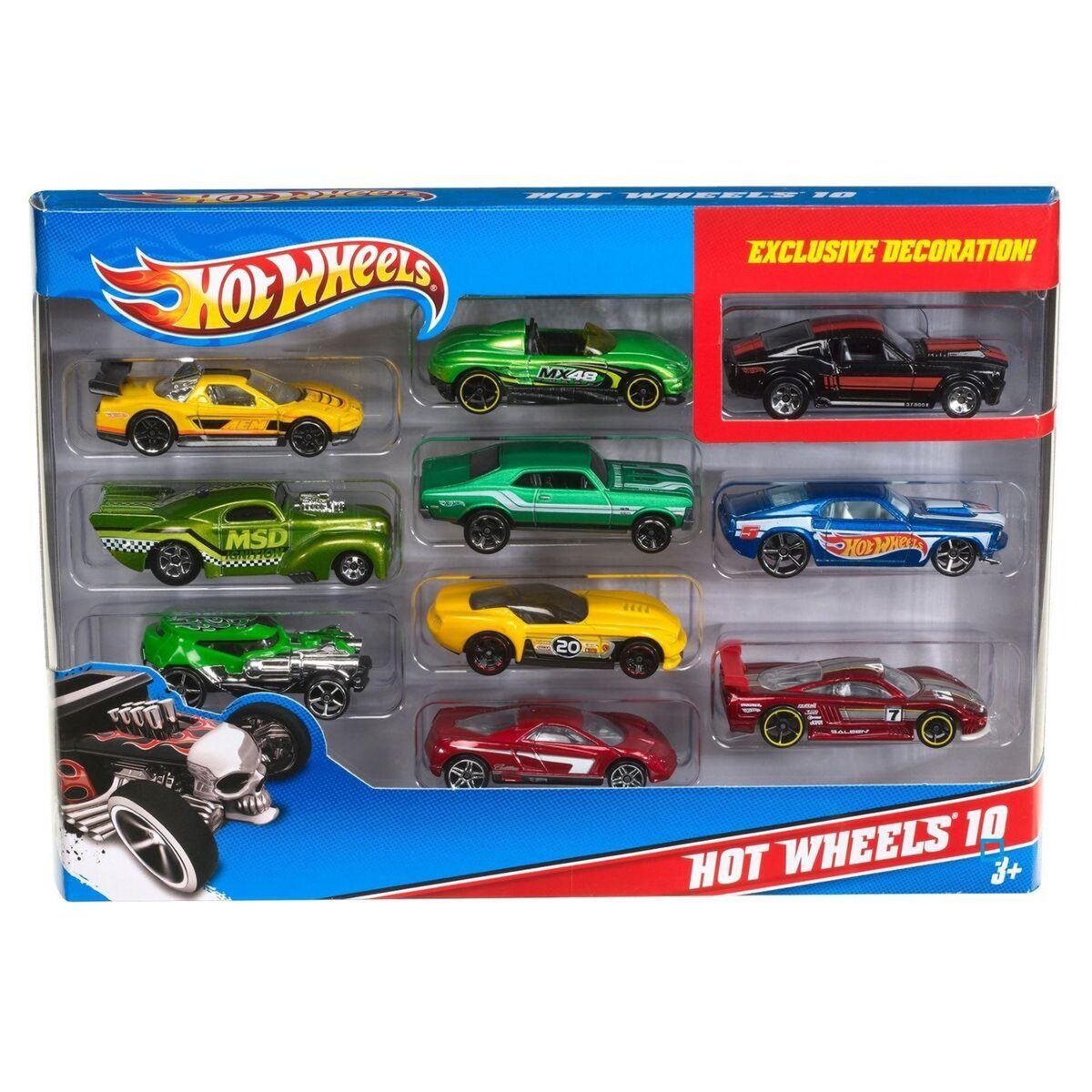 MATTEL Coffret 10 Voitures Hot Wheels