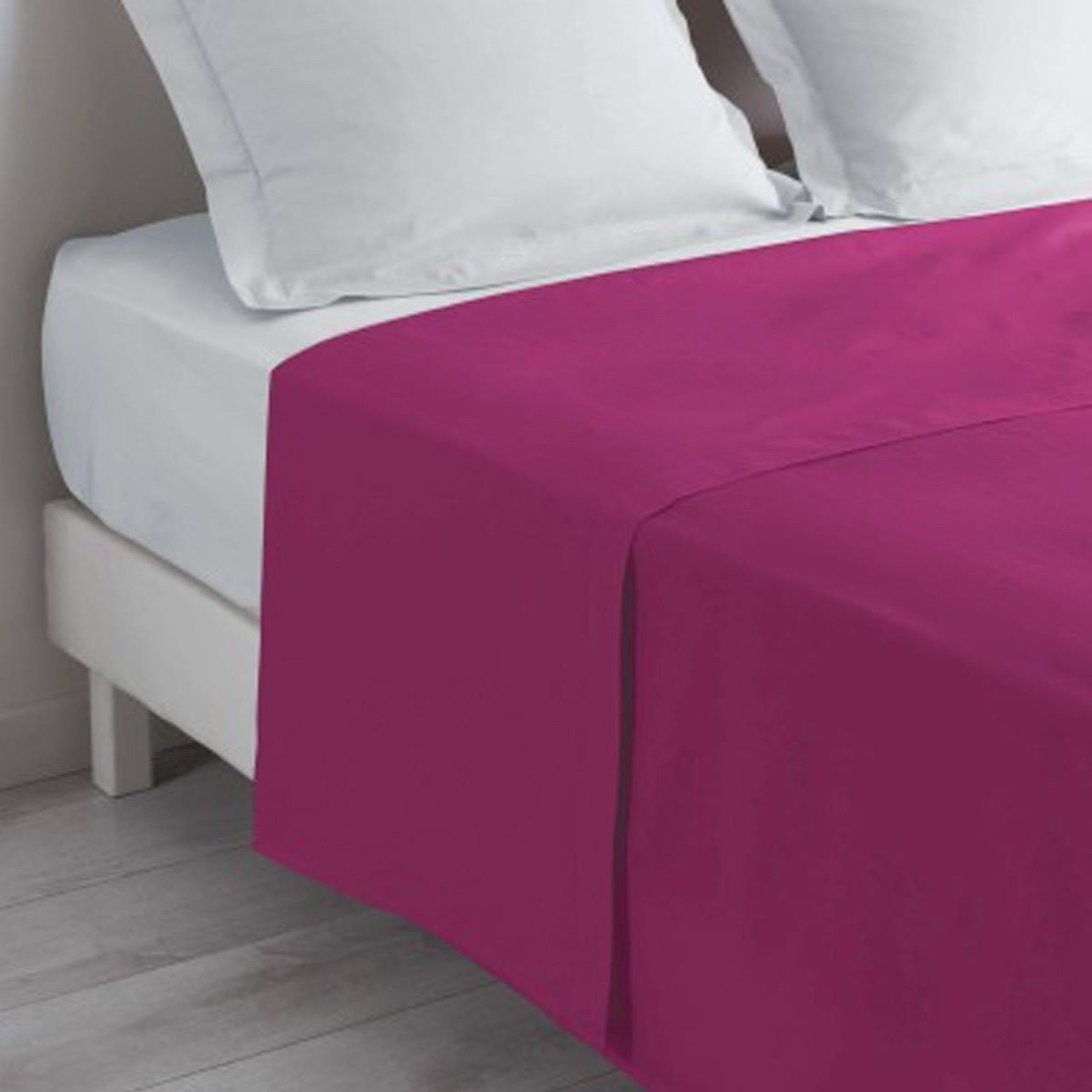Voir la diapositive 2 : Douceur d'Intérieur Drap plat  lina  180x290cm bois de rose