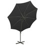 Voir la diapositive 4 : VIDAXL Parasol de jardin en porte-a-faux et mat et lumieres LED noir