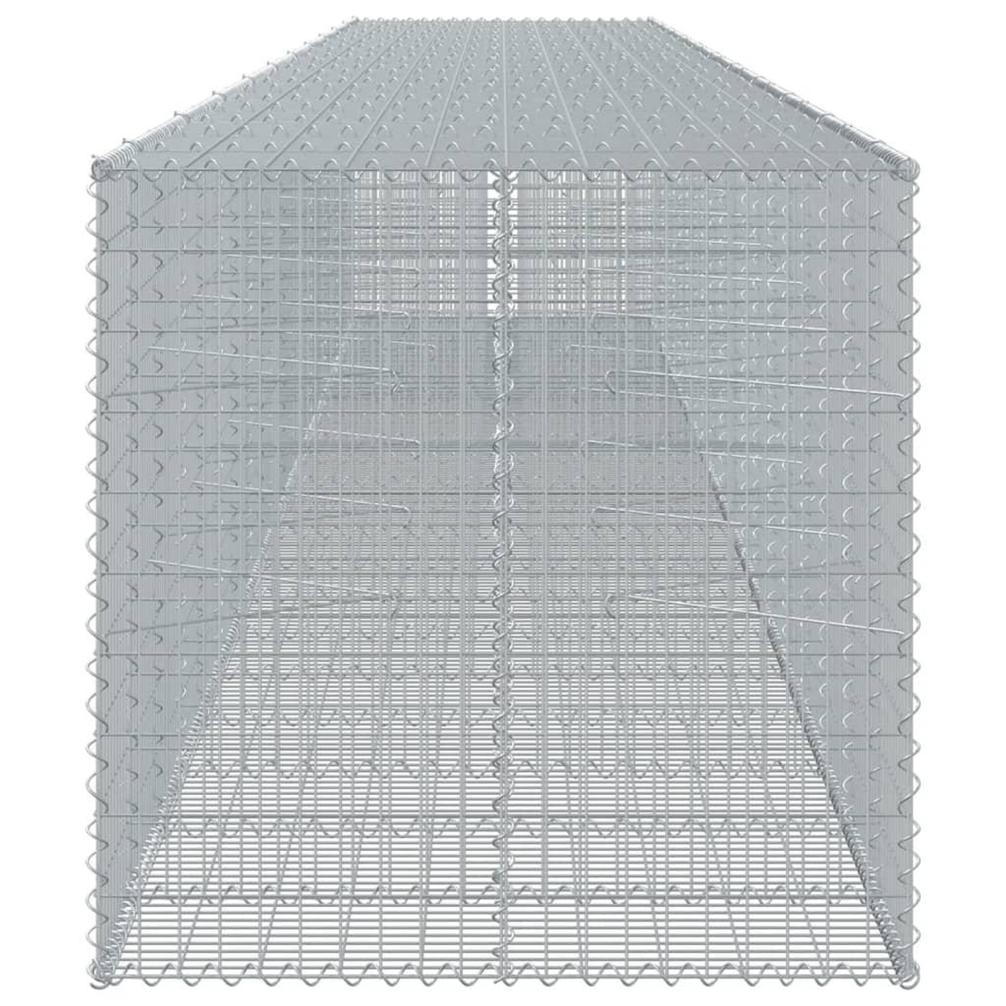 Voir la diapositive 4 : VIDAXL Panier gabion avec couvercle 1050x100x100 cm fer galvanise