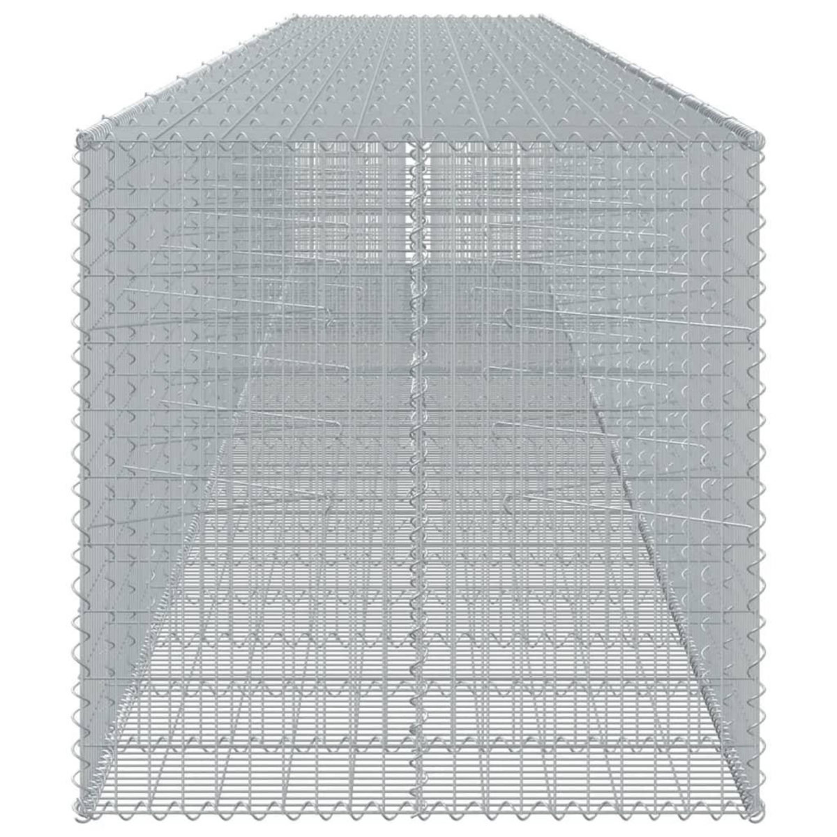 VIDAXL Panier gabion avec couvercle 1050x100x100 cm fer galvanise