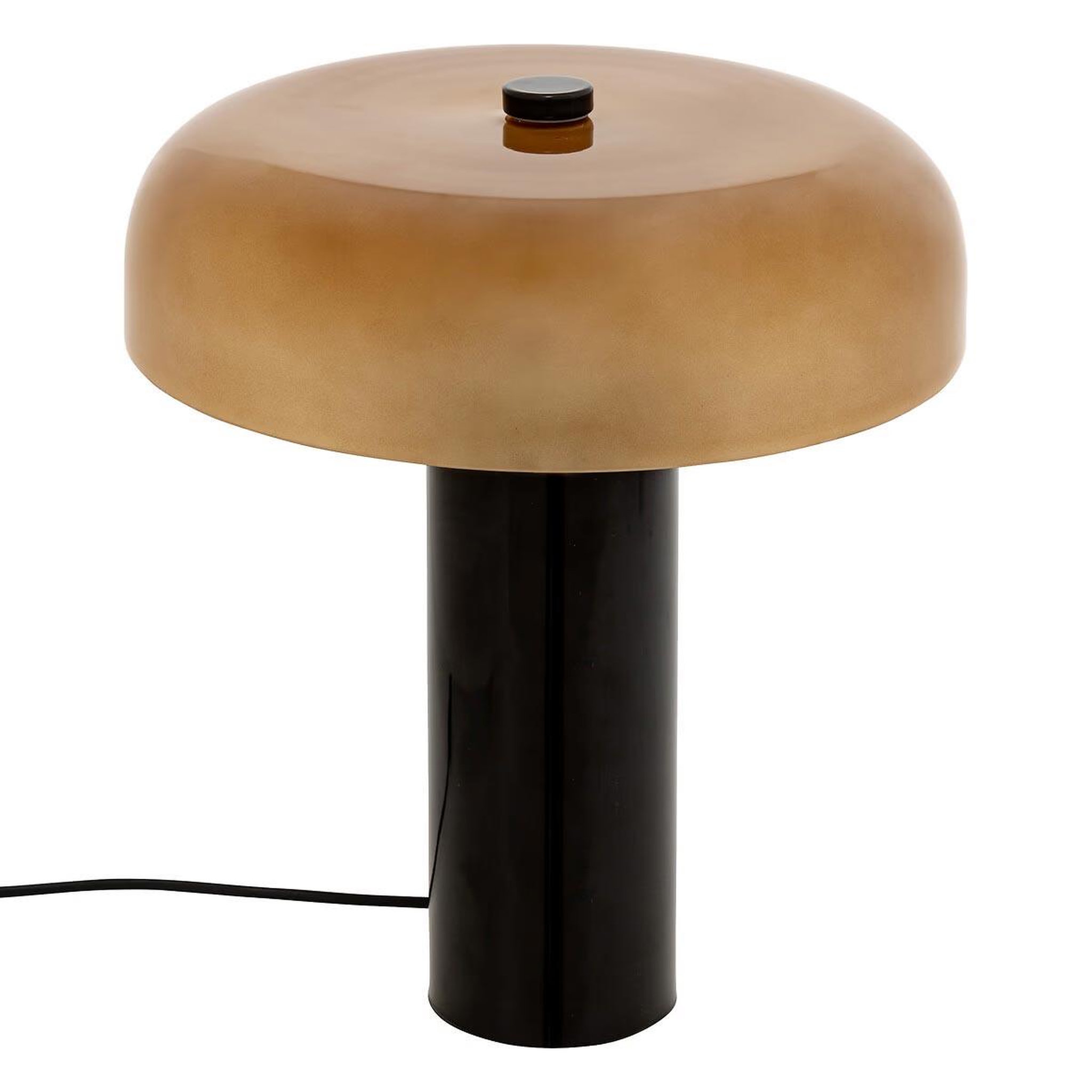 ATMOSPHERA Lampe à poser cylindre en verre  jody  37cm ambre