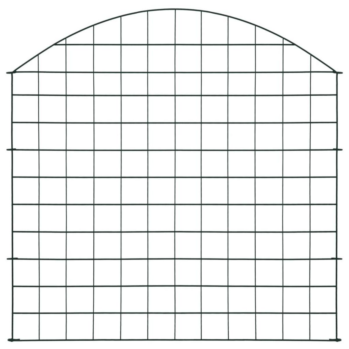 VIDAXL Ensemble de cloture de jardin arquee 77,5x78,5 cm vert