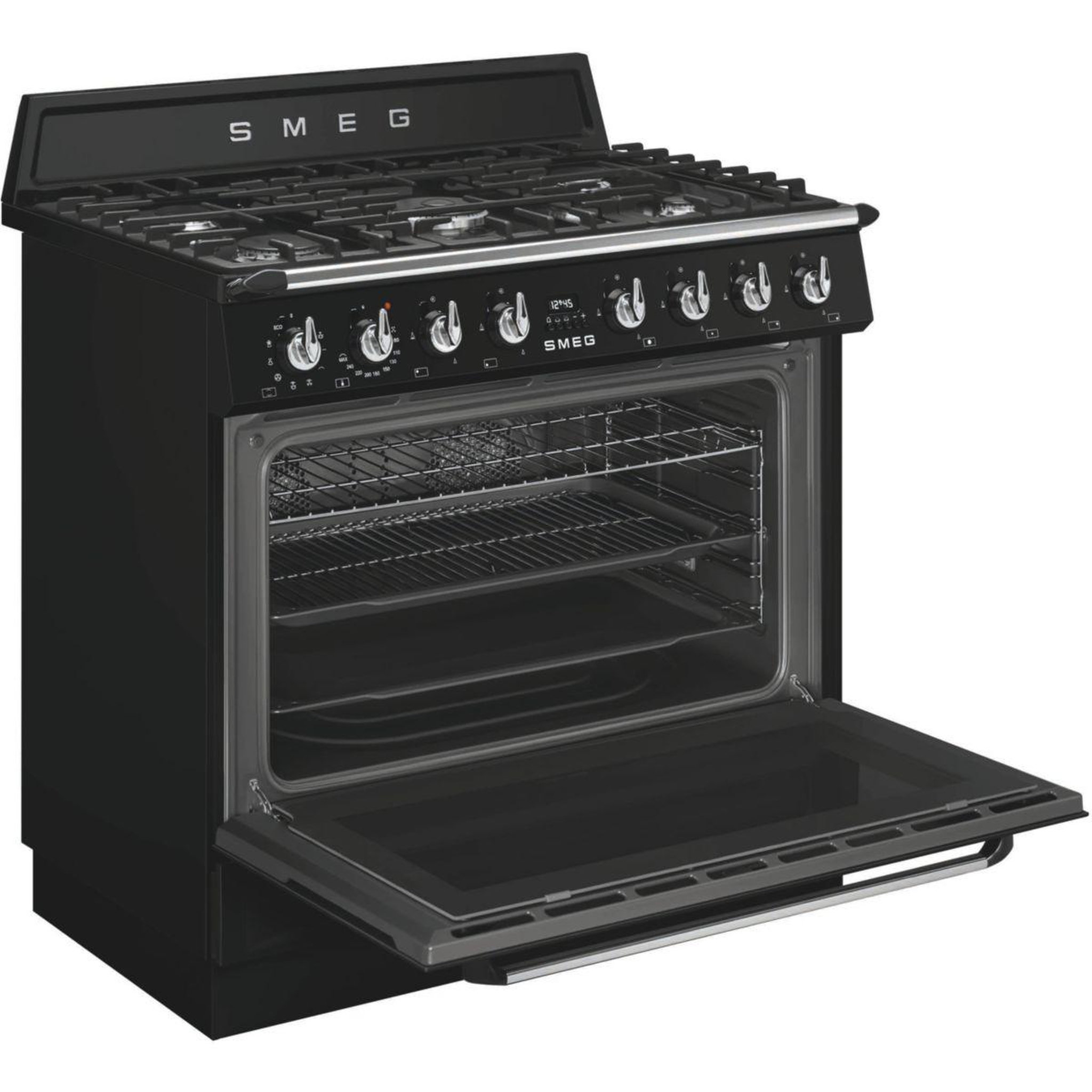 Voir la diapositive 4 : SMEG Piano de cuisson gaz tr90gmbl