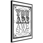 Paris Prix Affiche Murale Encadrée  You Are Awesome. Coloris disponibles : Jaune, Noir