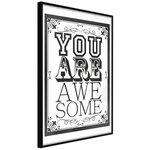 Paris Prix Affiche Murale Encadrée  You Are Awesome. Coloris disponibles : Jaune, Noir