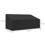 Voir la diapositive 3 : OUTSUNNY Housse canapé exterieur 3 places - housse salon de jardin - dim. 218x111x63/101cm - polyester haute densité noir