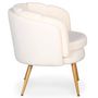 Voir la diapositive 5 : Paris Prix Fauteuil Arrondi en Bouclette  Dabren  80cm Beige
